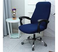 Highdi Office Chair Covers Stretch High Back, Solid Color Computer Chair Covers Universal Spandex Rotating Chair Slipcover Removable Washable Office Desk Boss Chairs Protectors (navy blue,M)