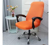Highdi Office Chair Covers Stretch High Back, Solid Color Computer Chair Covers Universal Spandex Rotating Chair Slipcover Removable Washable Office Desk Boss Chairs Protectors (orange,M)