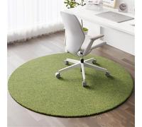 Highdi Office Chair Mat Round Gaming Chair Mat for Hardwood & Tile Floor, Green Scratch Resistant Non-Slip Washable Desk Carpet for Home Office (Green,Diameter 120cm)