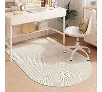 Highdi Office Chair Mat, Semicircular Carpet for Hardwood Floor & Tile Floor, Scratch Resistant Non-Slip Chair Mats, Washable Office Carpet for Company, Home (Camel Curve,90x150cm)