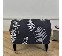 Highdi Ottoman Cover Rectangle Polyester Spandex, Stretch Footstool Slipcover,Stool Protector Cover with Elastic Bottom,Removable Washable Dustproof Footrest Pouffe Covers (dark grey,1pc)