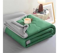 Highdi Quilted Bedspreads, Lightweight Bedspread Coverlet for All Season, Solid Color Soft Bed Throws Quilted Bedspreads, Washable Summer Patchwork Quilt King Single Double (Green,200x230cm)