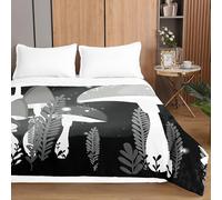 Highdi Reversible Bed Throws Quilted Bedspreads, Floral Mushroom Lightweight Patchwork Quilt Comforter Single Double, Cotton Throw Summer Quilt,Quilted Blanket for Seasons (Gray,230x260cm)