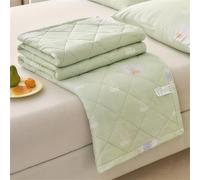 Highdi Reversible Simple Elegant Print Bed Throws Quilted Bedspreads, Lightweight Patchwork Quilt Comforter Single Double, Throw Summer Quilt, Quilted Blanket for All Seasons (Green,180x200cm)