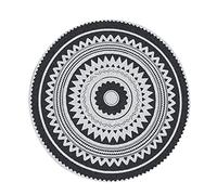 Highdi Round Area Rugs Living Room, Soft Fluffy Carpet Mat for Bedroom Geometry Series Circle Area Rug Non Slip Washable Floor Rug Bedside Rug for Kitchen Home Decor Floor Mat (60cm,dark grey)