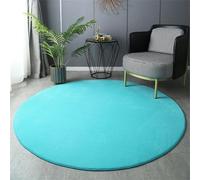 Highdi Round Rugs for Living Room 60/80/100/120cm, Solid Color Soft Round Area Rug Bedroom Carpet Mat Non Slip Floor Rug Bedside Rug for Kitchen Home Floor Mat Decor (100cm,Light blue)