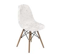 Highdi Scandinavian Dining Chair Covers, Stretch Plush Universal Armless Chair Slipcovers Shell Chairs Covers Removable Washable for Kitchen, Bedroom, Living Room, Lounge (diamond white,1PC)