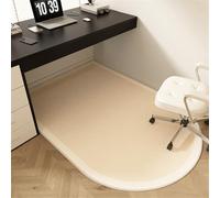 Highdi Simple Office Chair Mat, Office Chair Mat for Carpet for Hardwood & Tile Floor, Scratch Resistant Non-Slip Floor Rug, Washable Desk Chair Carpet for Home Office (Beige,50x80cm)