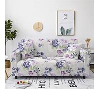 Highdi Slipcover Sofa Cover 1 2 3 4 Seat, Printed Stretch Elastic Fabric Washable Armchair Couch Cover Protector Cover Decor for Leather Sofas Loveseat (Blue Rose,3 seater)