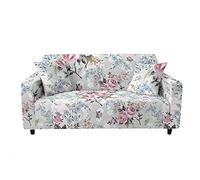 Highdi Sofa Cover 1/2/3/4 Seater, Floral Printed Sofa Slipcover Stretch Washable Furniture Protector Non Slip Sofa Covers for Loveseat Couch Sofa (2 Seater,Beige)