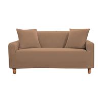 Highdi Solid Color Sofa Cover 1/2/3/4 Seater, Sofa Slipcover Stretch Washable Furniture Protector Non Slip Sofa Covers for Loveseat Couch Sofa (Khaki,2 Seater)