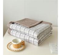 Highdi Spring Floral Print Reversible Bed Throws Quilted Bedspreads, Lightweight Patchwork Quilt Comforter Single Double, Throw Summer Quilt, Quilted Blanket for All Seasons (Gray,200x230cm)