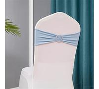 Highdi Stretch Chair Sashes With Buckle Slider, Elastic Stretch Spandex Chair Covers Bands Bows for Wedding Party Lycra Chair Decoration (20pc,sky blue)