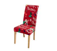 Highdi Stretch Dining Chair Covers Creative Christmas Printed Chair Cover High Back Removable Washable Chair Protector Christmas Party Hotel Banquet Decor Chair Covers (4 PCS,Cherries)