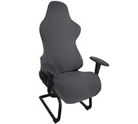 Highdi Stretchable Gaming Chair Covers, Computer Office Chair Cover Stretch High Back, Spandex Gaming Armchairs Protector for Racing Chairs, Game Chair (one size,dark grey)