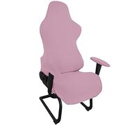Highdi Stretchable Gaming Chair Covers, Computer Office Chair Cover Stretch High Back, Spandex Gaming Armchairs Protector for Racing Chairs, Game Chair (one size,light pink)