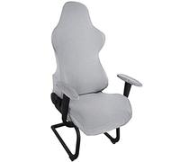 Highdi Stretchable Gaming Chair Covers, Computer Office Chair Cover Stretch High Back, Spandex Gaming Armchairs Protector for Racing Chairs, Game Chair (one size,light grey)