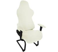 Highdi Stretchable Gaming Chair Covers, Computer Office Chair Cover Stretch High Back, Spandex Gaming Armchairs Protector for Racing Chairs, Game Chair (one size,cream)
