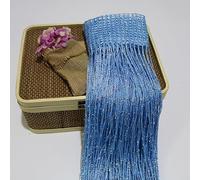 Highdi String Curtain Beaded Door Curtain Fringe for Doorways Window Wall Closet Party Decorations Fly Screen Room Divider Tassel Single Door Beads (sky blue,100x200cm)