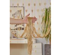 Highdi String Door Curtain,with Love Motif Beaded Door Curtain for Doorways Decotations, Divider Window Fly Screens String Drop Room Partition for Home Decor and Divider (Champagne,1x2m)