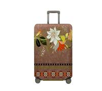 Highdi Suitcase Cover, Bohemian Style Travel Suitcase Covers, Washable Anti-Scratch Suitcase Covers Protectors, Luggage Covers for Suitcases Elastic (Flower,M(22-24inch))