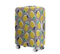 Highdi Suitcase Cover, Cute Pineapple Print Design Travel Suitcase Covers, Washable Anti-Scratch Suitcase Covers Protectors, Luggage Covers for Suitcases Elastic (Black,M(22-24inch))