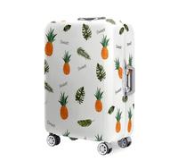 Highdi Suitcase Cover, Cute Pineapple Print Design Travel Suitcase Covers, Washable Anti-Scratch Suitcase Covers Protectors, Luggage Covers for Suitcases Elastic (White,M(22-24inch))