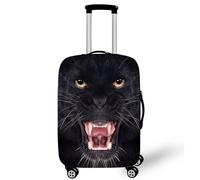 Highdi Suitcase Cover, Travel Suitcase Covers, 3D Animal Print, Washable Anti-Scratch Suitcase Covers Protectors, Luggage Covers for Suitcases Elastic (Black Panther,XL(30-32inch))