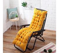 Highdi Sun Lounger Cushions, Thick Recliner Chair Cushion Garden Sunlounger with Non-Slip Top for Indoor Outdoor Garden Patio Sunbed Beach Chair, Stars and Moon Printing (Orange,150x48cm)