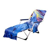 Highdi Sun Lounger Towels with Pockets, Beach Sunbed Towels, Beach Chair Cover Towel, Chaise Lounge Towel Cover, Lounger Mate Beach Towel 3D Print for Garden Pool (75x210cm,dolphin)