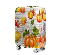 Highdi Thanksgiving Pumpkin Print Suitcase Cover, 18-32 Inch Suitcase Large, Elastic Dust-Proof Anti-Scratch Travel Luggage Cover, for Travel, Business Protector (L,Gray)