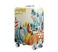 Highdi Thanksgiving Pumpkin Print Suitcase Cover, 18-32 Inch Suitcase Large, Elastic Dust-Proof Anti-Scratch Travel Luggage Cover, for Travel, Business Protector (M,Autumn)