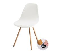 Highdi Velvet Scandinavian Dining Chair Covers, Stretch Universal Armless Chair Slipcovers Shell Chairs Covers Removable Washable for Kitchen, Bedroom, Living Room, Lounge (4PCS,White)