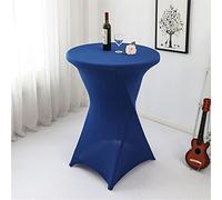 Highdi Washable Cocktail Tablecloth, Spandex Poseur Table Stretch Stretchable Table Cover for Wedding, Party, Birthday Parties, Home & Event Decoration (Royal blue,60x110cm)