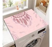 Highdi Washer and Dryer Top Protector, Fantasy Dream Catcher Washer and Dryer Top Mat Absorbent Quick Dry, Non-Slip Rubber Proof Washing Machine Mat for Laundry Room Kitchen (Pink,30x40cm)