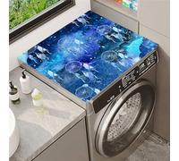 Highdi Washer and Dryer Top Protector Mat Cover Dream Catcher, Non-Slip Washing Machine Top Protector Mat,for Dust-Proof Refrigerator,Home Kitchen Laundry Room (Starry sky,60x60cm)