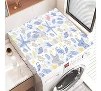 Highdi Washer and Dryer Top Protector Mat Cover Marine life pattern, Non-Slip Washing Machine Top Protector Mat,for Dust-Proof Refrigerator,Home Kitchen Laundry Room (Starfish,30x40cm)