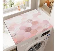 Highdi Washer and Dryer Top Protector Mat Cover Quicksand, Non-Slip Washing Machine Top Protector Mat,for Dust-Proof Refrigerator,Home Kitchen Laundry Room (Pink,60x60cm)