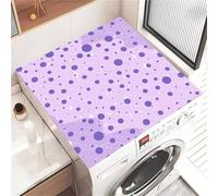 Highdi Washer and Dryer Top Protector, Polka Dot Print Washer and Dryer Top Mat Absorbent Quick Dry, Non-Slip Rubber Proof Washing Machine Mat for Laundry Room Home Kitchen (Purple,40x50cm)