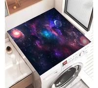 Highdi Washer and Dryer Top Starry Sky Protector Mat Cover, Non-Slip Washing Machine Top Protector Mat,for Dust-Proof Refrigerator,Home Kitchen Laundry Room (Planet 3,60x60cm)