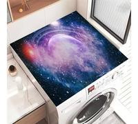 Highdi Washer and Dryer Top Starry Sky Protector Mat Cover, Non-Slip Washing Machine Top Protector Mat,for Dust-Proof Refrigerator,Home Kitchen Laundry Room (Planet 1,30x40cm)