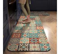 Highdi Water Absorption Kitchen Rug, Moroccan Style Kitchen Mat Door Mat, Thickness 2.5mm Non Slip Kitchen Mats Washable Kitchen Rugs, for Entryway,Laundry Room,Hallways (Bohemian,60x120cm)