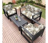 Highdi Waterproof Sofa Seat Cushion Covers, Print Outdoor Sofa Seat Cushion Slipcovers 1/2/3 Seater Dustproof Stretch Couch Slipcover Washable for Patio Garden (White Flower,50-70cm)