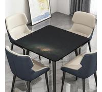 Highdi Waterproof Square Tablecloth Cover - Oxford Cloth - Elastic Fitted for Kitchen/Garden Rectangular Tables, Stain-Resistant Wipe-Clean 3d Starry Sky Series Table Cover (Starry Sky 7,176x176cm)