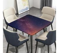 Highdi Waterproof Square Tablecloth Cover - Oxford Cloth - Elastic Fitted for Kitchen/Garden Rectangular Tables, Stain-Resistant Wipe-Clean 3d Starry Sky Series Table Cover (Starry Sky 9,150x150cm)