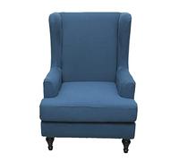 Highdi Wingback Chair Covers 2 Piece Stretch Wing Chair Slipcover, Solid color Washable Spandex Fabric Sofa Cover Furniture Protector for Armchair Chairs Living Room Bedroom Hotel (SteelBlue)
