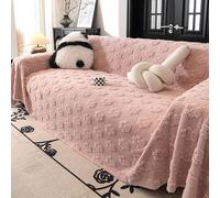Highdi Winter Warm Sofa Throws Large, Extra Large Throws For Settees Dog-Paw Jacquard Versatile Soft Plush Throw Blanket for Settees Couch Armchair Sofa Bed (180x300cm,Pink)