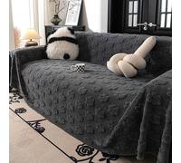 Highdi Winter Warm Sofa Throws Large, Extra Large Throws For Settees Dog-Paw Jacquard Versatile Soft Plush Throw Blanket for Settees Couch Armchair Sofa Bed (180x200cm,Anthracite)