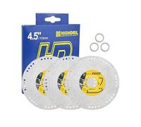 HIGHDRIL 115mm Metal Diamond Cut off Wheel, 3PCS Cutting Discs & Metal Diamond Saw Blades, Grinding Wheel on Rebar, Stainless Steel, Angle Iron,Aluminum