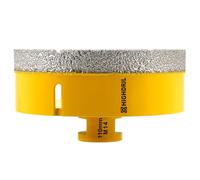 HIGHDRIL Diamond Core Drill Bit - 110mm Hole Saw with M14 Thread Dry Drilling for Porcelain Tile Ceramic Granite Marble Stone Masonry Brick for Angle Grinders